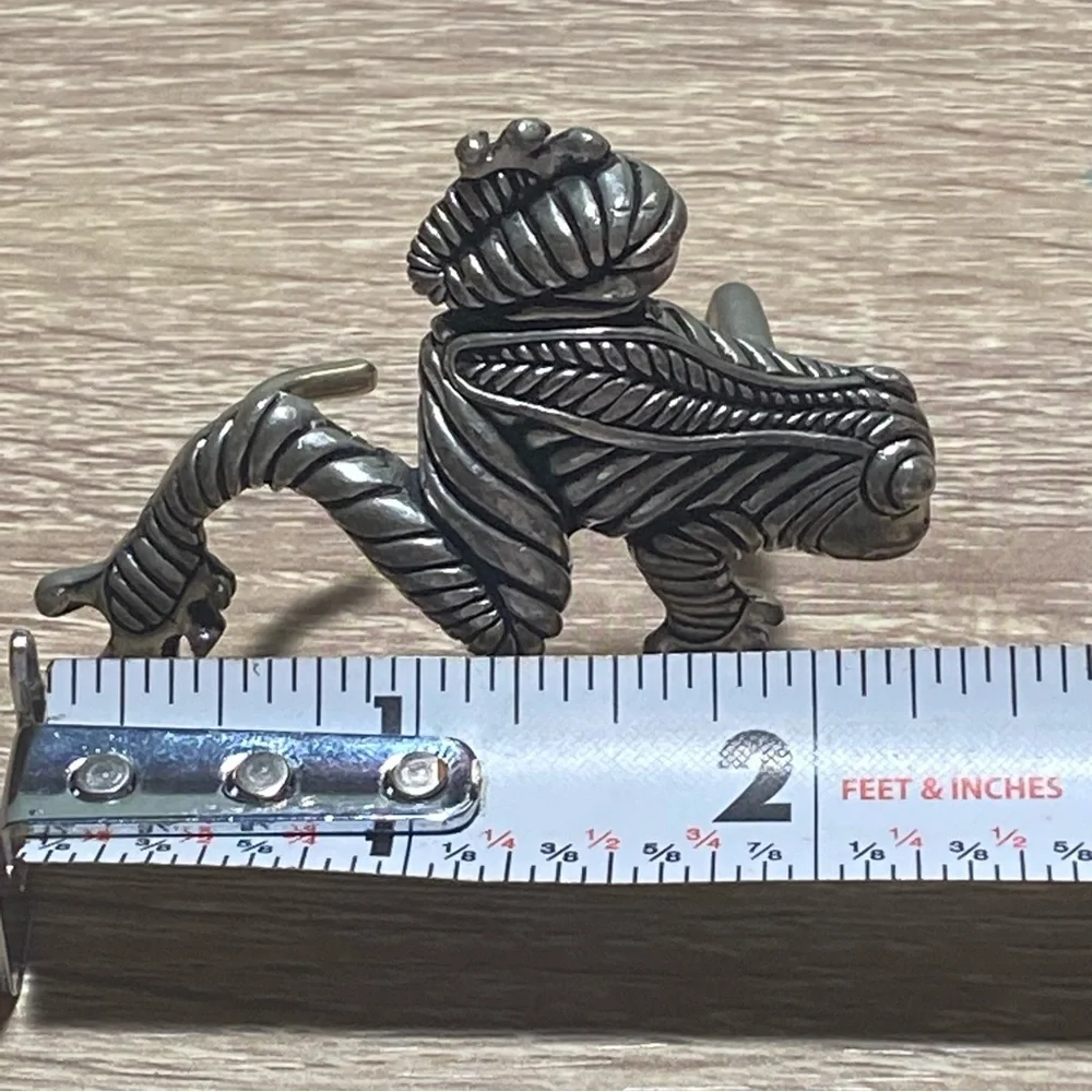 Vicenza silver tone frog buckle for kids belt,‎ see measurements on pics